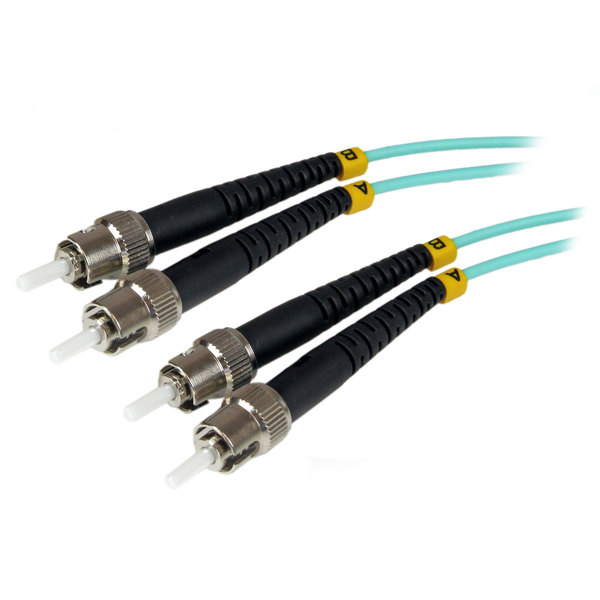 Startech.Com 1m ST Fiber Optic Cable 10Gb Aqua - MM Duplex 50/125 - LSZH A50FBSTST1